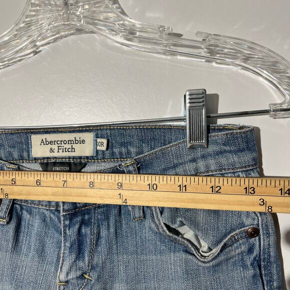 Abercrombie & Fitch Stretch Emma Boot Cut Slim Fit Washed Blue Jeans Women’s 30R - Picture 5 of 7